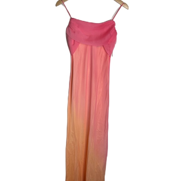 Betsy & Adam Pink And Orange Ombre Formal Maxi NWT - Picture 3 of 3